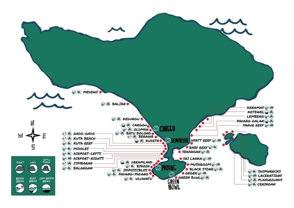 Las mejores playas para surfear en Bali